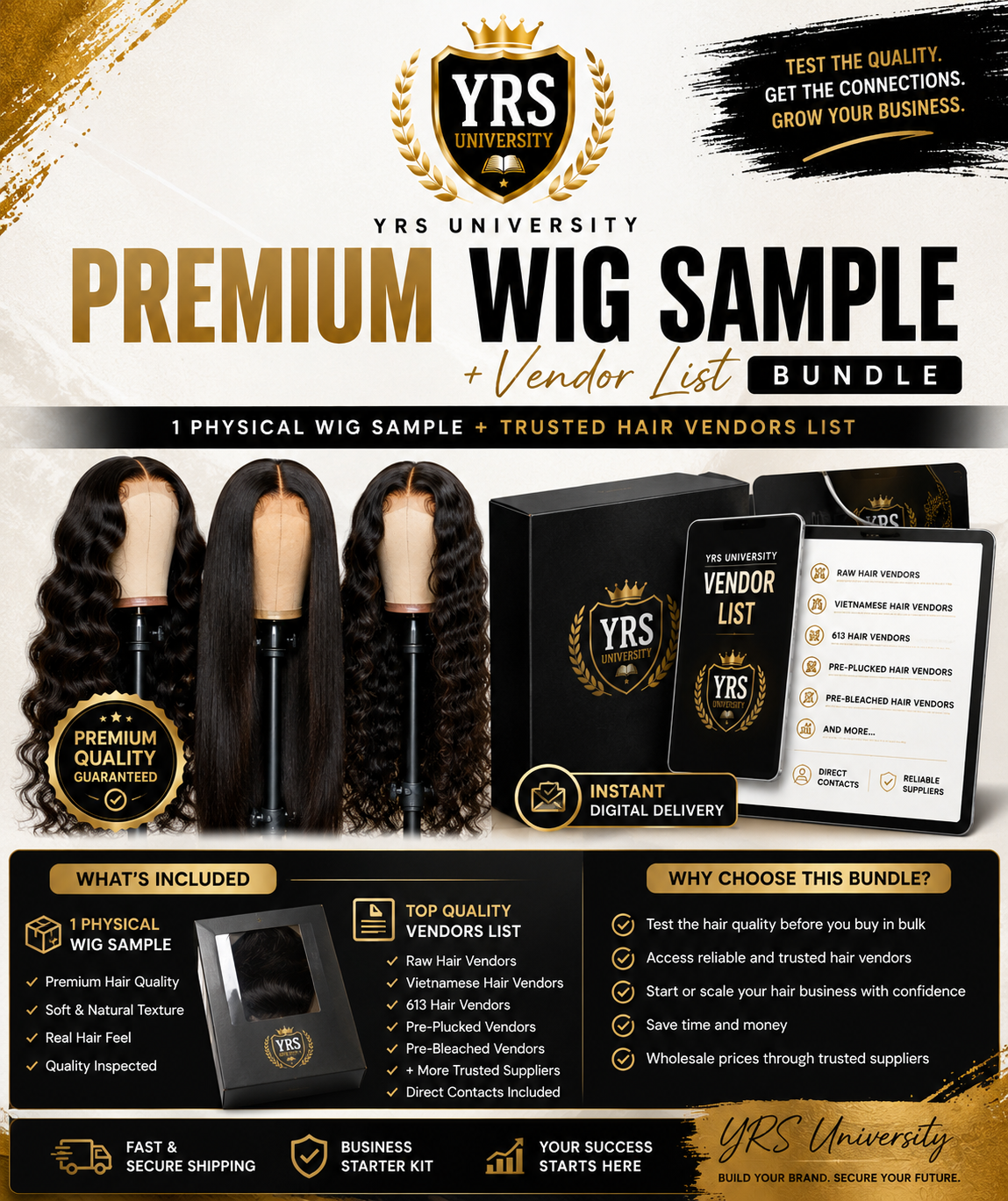 PREMIUM WIG SAMPLE + VENDOR LIST BUNDLE